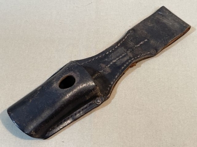 Original WWII German Black Leather 98K Bayonet Frog, Mounted