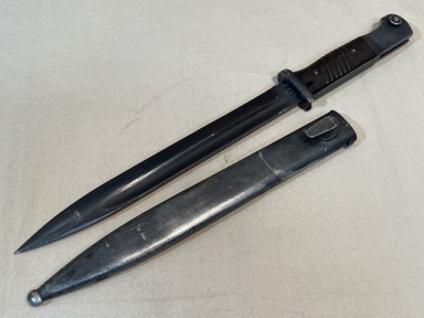Original WWII German 98K Bayonet and Scabbard, MATCHING
