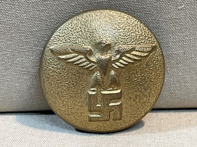 Original Nazi Era German NSDAP GOLD Greatcoat Button, 25mm RZM Marked (Damaged)