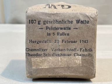 Original WWII German Ordinary Cotton Medical Item, gewhnliche Watte