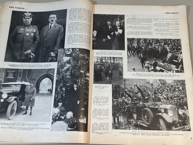 Bunker Militaria: Original WWII German Our Leader LARGE Book