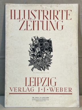 Original WWII German Illustrirte Zeitung Magazine, LEIPZIG July 1940