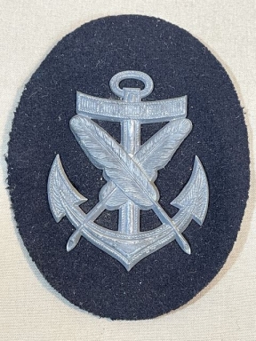 Original WWII German Kriegsmarine (Navy) Clerical NCO's Career Sleeve Insignia