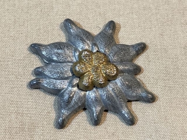 Original Nazi Era German Political Metal Edelweiss, Incomplete