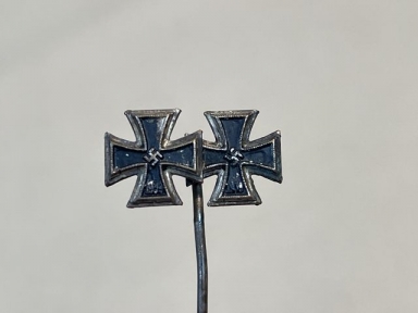 Original WWII German Iron Cross 1st and 2nd Classes Medal Miniature, 9mm
