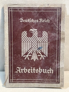 Original Nazi Era German Arbeitsbuch, 1st Type