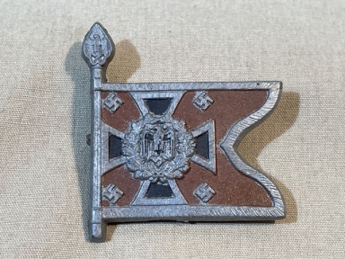 Original WWII German Flag Tinnie, AUFKLRUNGS-ABTEILUNGEN