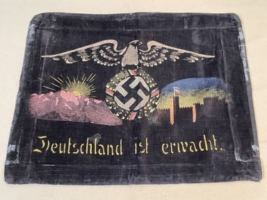 Original Nazi Era German DEUTSCHLAND IST ERWACHT Pillow Case
