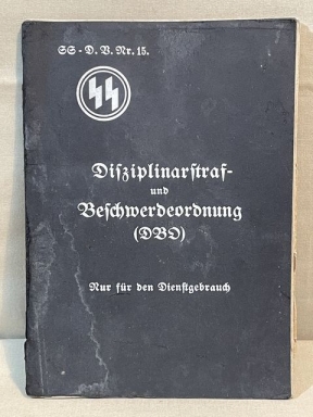 RARE! Original 1936 German SS Disciplinary and Complaints Regulations Book, Disziplinarstraf