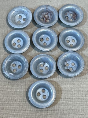 Original WWII German Used Zeltbahn Buttons, Set of 10