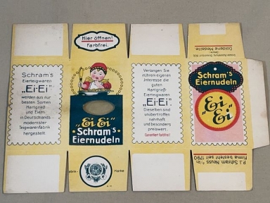 Original WWII Era German Ration Item, Egg Noodles Box