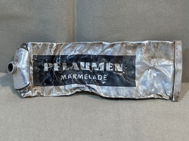 Original WWII Era German Metal Tube for PLUM JAM, PFLAUMEN MARMELADE