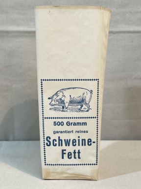 Original WWII Era German Paper Sack for 500 Grams of Pork Fat