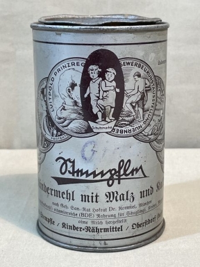 Original WWII Era German Tin for Children's Flour, Kindermehl mit Malz und Kalk