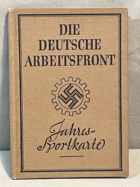 Original WWII German DAF Yearly Sports Record Book