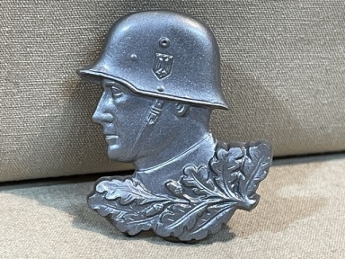 Original Nazi Era German Plastic Tinnie, HEER Soldier's Profile