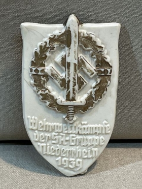 Original Nazi Era German Plastic Tinnie, Wehrwettkmpfe der SA 1939
