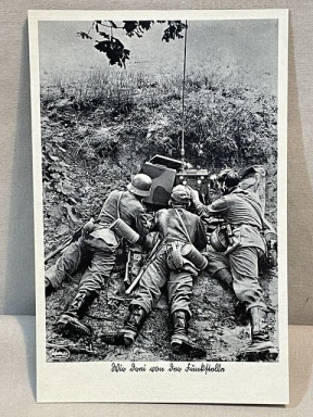 Original Nazi Era German Military Themed Postcard, SIGNALS!