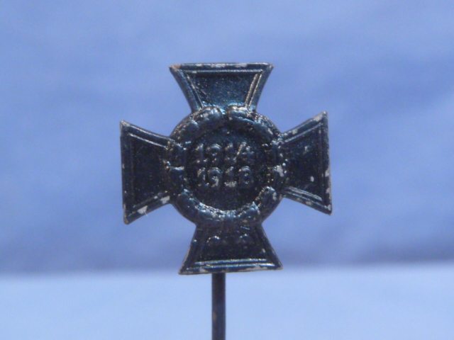 Original Pre-WWII German Next-of-Kin 1914-1918 Honor Cross, Hindenburg Cross Miniature, 16mm