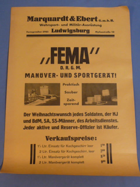 Original Pre-WWII German FEMA Advertisement Poster