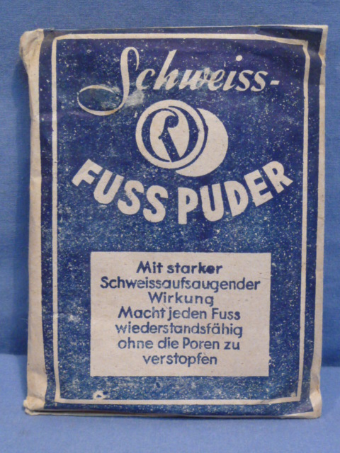Original Nazi Era German Schweiss-Foot Powder Packet