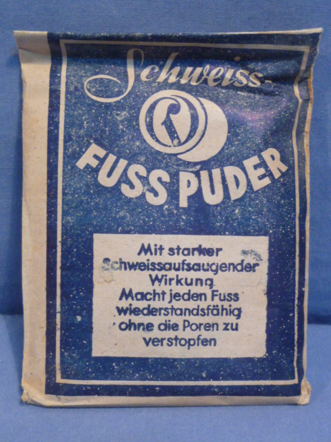 Original Nazi Era German Schweiss-Foot Powder Packet
