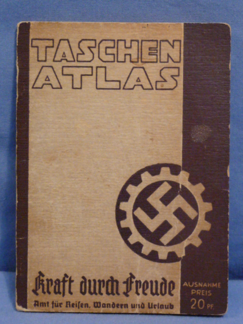 Original Nazi Era German DAF Pocket Atlas Book