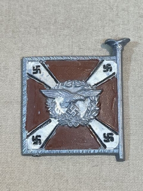 Original WWII German Luftwaffe Signals Flag Tinnie, LUFT-NACHRICHTENTRUPPE