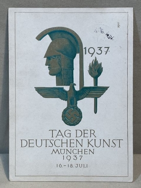 Original 1937 German Commemorative Postcard, Day of German Art