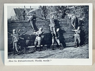 Original Pre-WWII German Wehrmachtsfoto Postcard, March March!