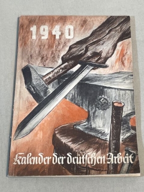 Original WWII German DAF Calendar Book of Work, Kalender der deutschen Arbeit