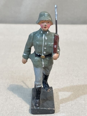 Original Nazi Era German Toy Soldier Marching with Rifle, LEYLA