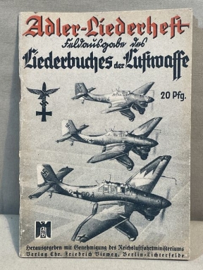 Original WWII German Song Book of the Luftwaffe, Printed by Der Adler Magazine