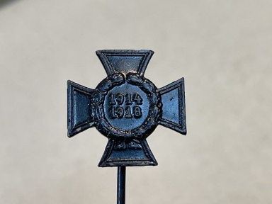 Original Pre-WWII German Next-of-Kin 1914-1918 Honor Cross, Hindenburg Cross Miniature, 16mm