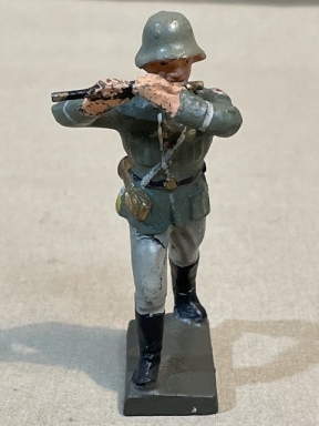 Original Nazi Era German Marching Flute Player Toy Soldier, LINEOL