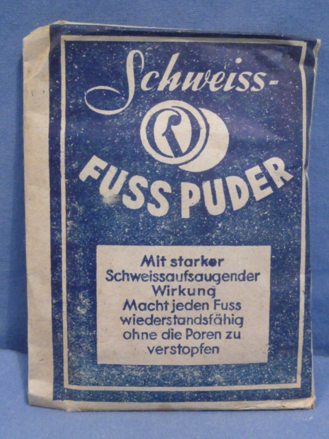 Original Nazi Era German Schweiss-Foot Powder Packet