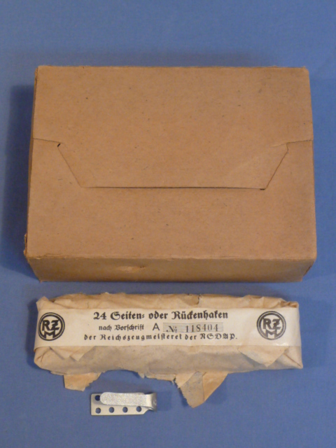 Original Nazi Ear German Pack of RZM Marked Belt Ramps w/Original Box