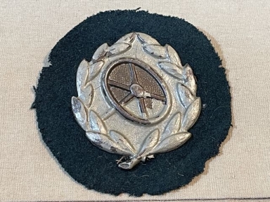 Original WWII German Army Driver's Proficiency Badge in Silver
