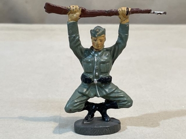 Original Nazi Era German Toy Soldier Exercising with Rifle, ELASTOLIN