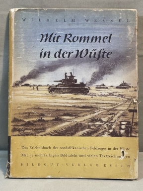 Original WWII German With Rommel in the Desert Book, Mit Rommel in der Wste