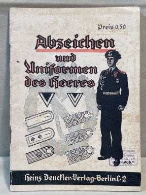 Original WWII German Pocket Book, Insignia and Uniforms of the ARMY