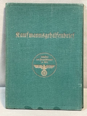 Original WWII German Business Assistant's Certificate, Kaufmannsgehilfenbrief