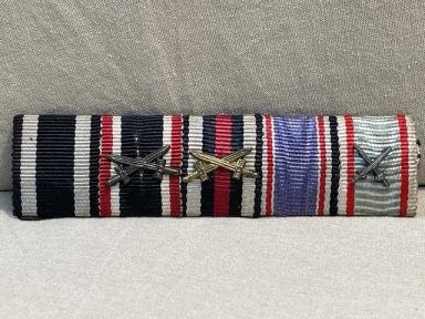 Original WWII German 5 Position Ribbon Bar, 1914 Iron Cross