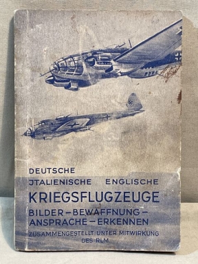 Original WWII German Book on German, Italian & English Planes