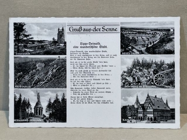 Original Nazi Era German Postcard, Greetings from the Senne
