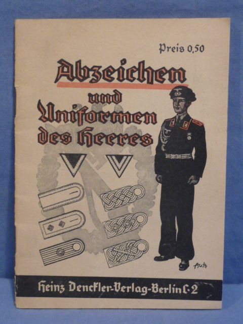 Original WWII German Pocket Book, Insignia and Uniforms of the ARMY