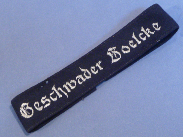 Original WWII German Luftwaffe Geschwader Boelcke Officer's Cufftitle