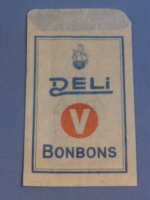 Original WWII Era German Paper Envelope for DELI Brand Bonbons