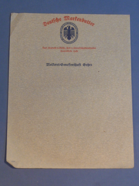 Original WWII Era German Ration Item, Butter Wrapper