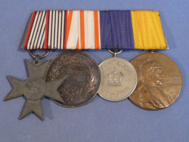 Original WWI German 4 Position Medal Bar, Cross of Merit for War Aid